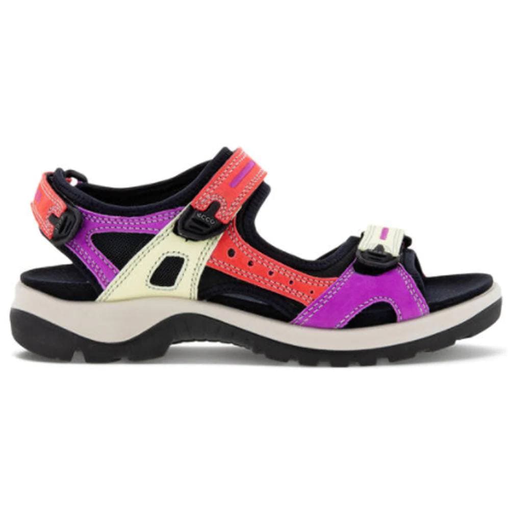 صندل زنانه اکو اصل ECCO Women’s OffRoad Flat Sandal Multicolor Hibiscus